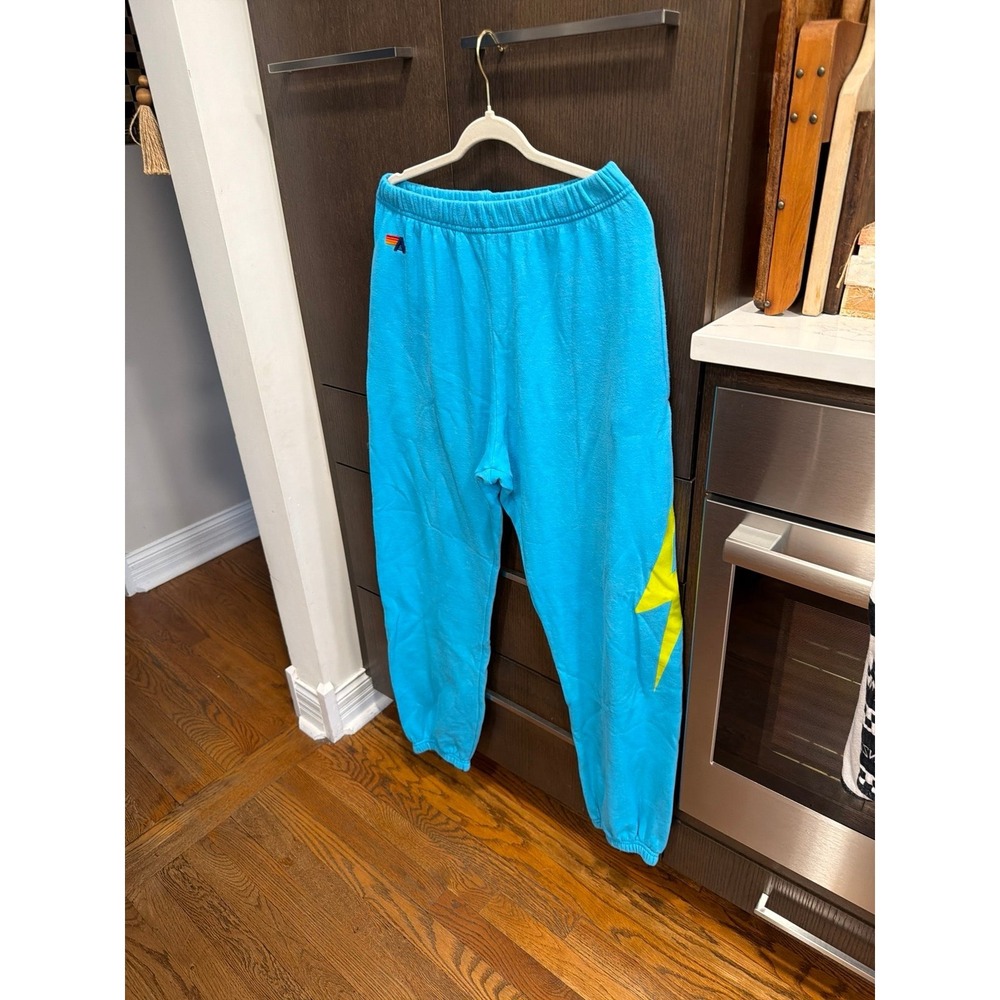 Aviator Nation sweatpants in a sky blue or light turquoise XL